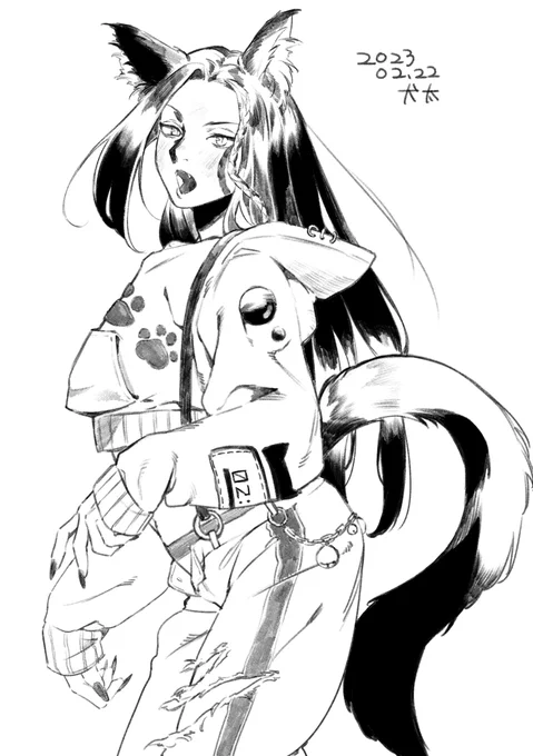 0222 #ジャミル・バイパー #モノクロイラスト #ツイステ https://t.co/r4Kvb9QMeK 