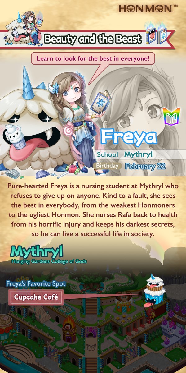 ErikElectra's tweet photo. Freya is a Mythryl #Honmoner able to see and bring out the best in others… including her #Honmon Himalaya! 👅 https://t.co/x5G17o987Q