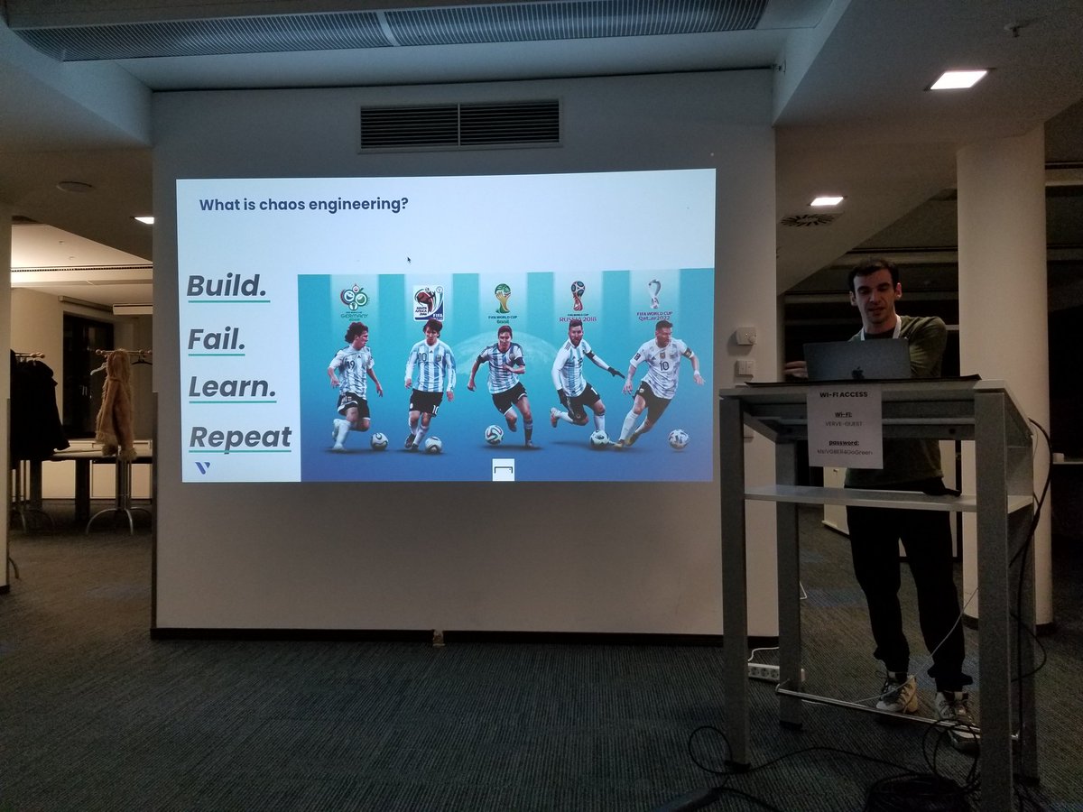 JazibHumayun's tweet photo. I attended @gdgCloudBerlin today. Learnt about Chaos Engineering and   how to improve security posture of Cloud applications. https://t.co/68Fk5eIVfB