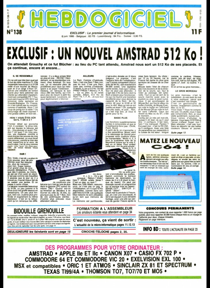 jmviglino's tweet photo. @gandi_net Ça tourne sur des machines avec moins de 64ko et y a des super hebdos (en papier) avec des programmes à recopier à la main 🕹️ le #basic c'est #chic https://t.co/X8inZneLi7