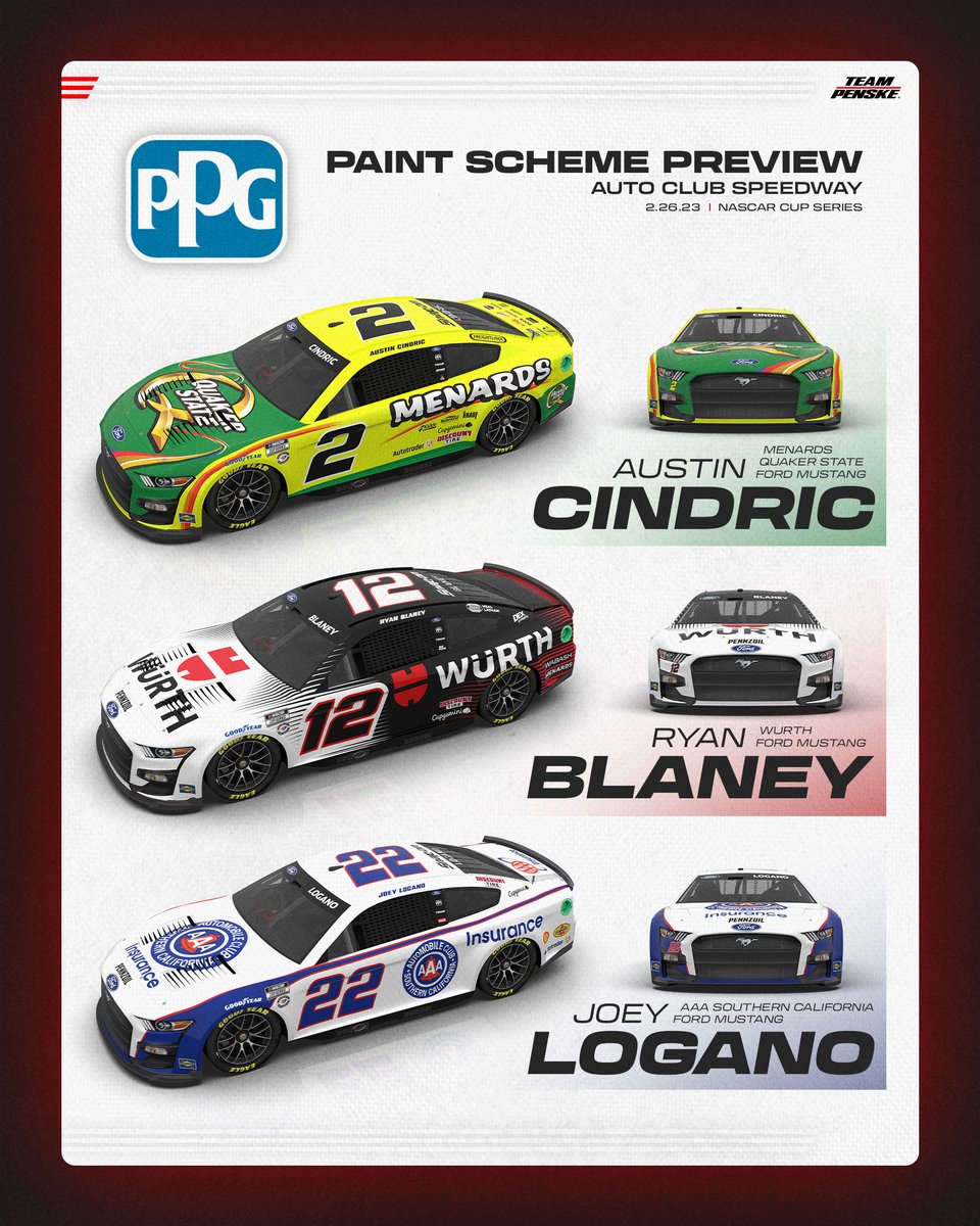 The @NASCAR West Coast swing begins this weekend at @AutoClubSpdwy! 🌴 Take a look at the @PPG Paint Preview.