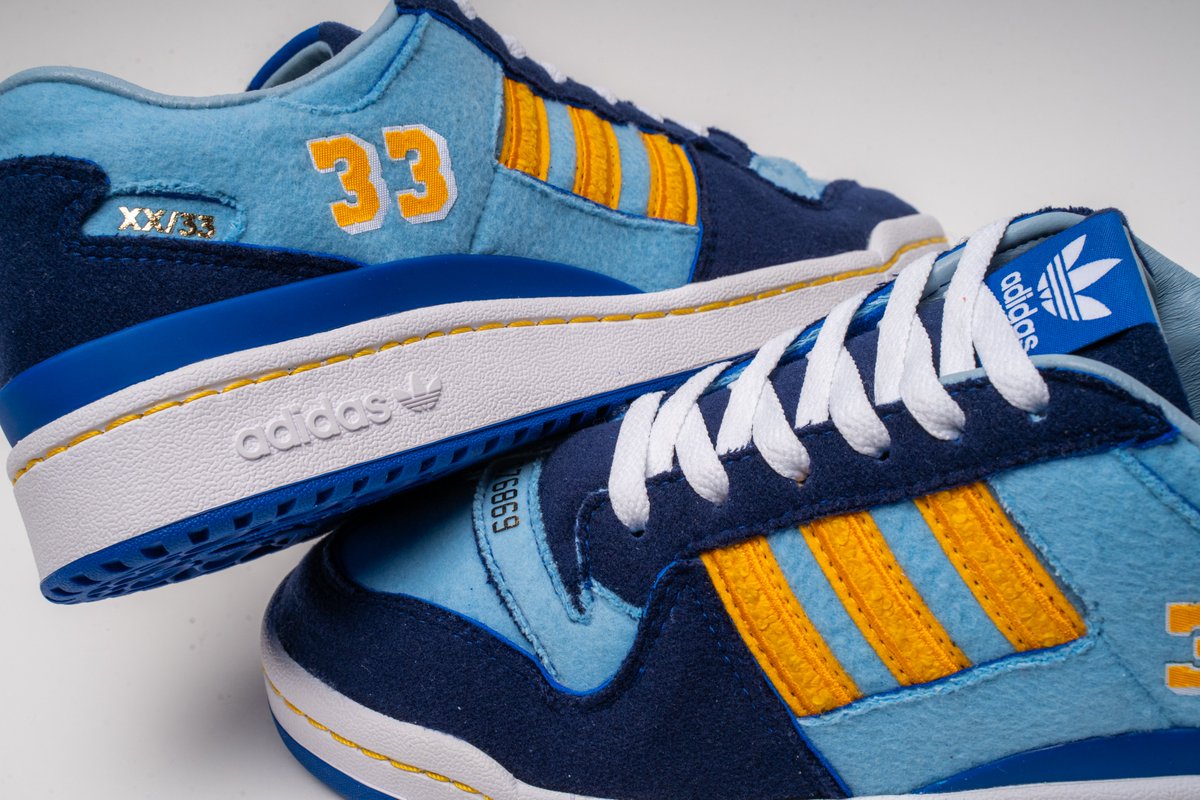 bethemultiplier's tweet photo. Check out the 1st item of the "Evolution of Excellence" collection, the @adidas Forum Alpha. Our Factory8384 designed these to commemorate @kaj33's UCLA career, where he won three championships. 
These kicks will be available on 2/28 to the first 33 VIP members of Club Skyhook! https://t.co/qVV9pMDiLF