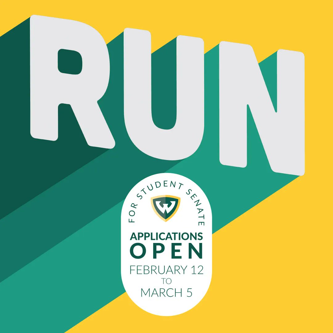 Represent your student body and run for Student Senate studentsenate.wayne.edu/elections