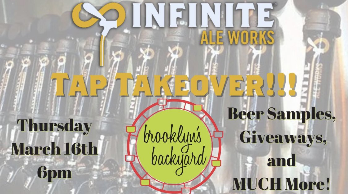 Thursday March 16th we’ll be at Brooklyn’s back yard for a tap takeover. It starts at 6pm. Be there or be 🔲! 🍻

#taptakeover #florida #beer #craftbeer #food