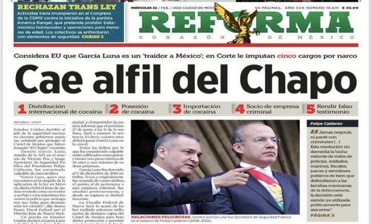 ¿No debería decir “Cae brazo derecho de Felipe Calderón”?