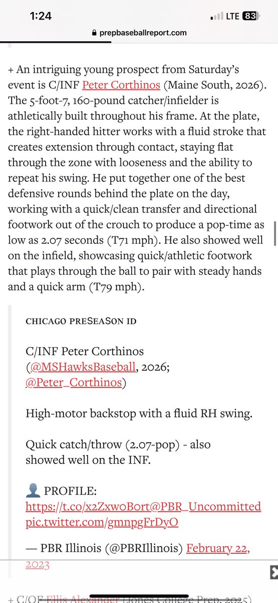 Peter_Corthinos's tweet photo. Thank you!!! @PBRIllinois @WCbaseballclub @StevieBobbins https://t.co/VeCbCO3w6g