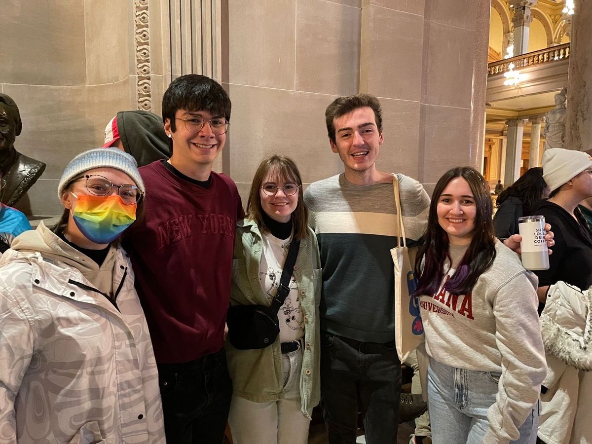 DemocratsAtIU's tweet photo. Please read our statement regarding the state legislature’s actions this week. And check out some of our board members making their voices heard up at the statehouse! https://t.co/vXD6djeMKi