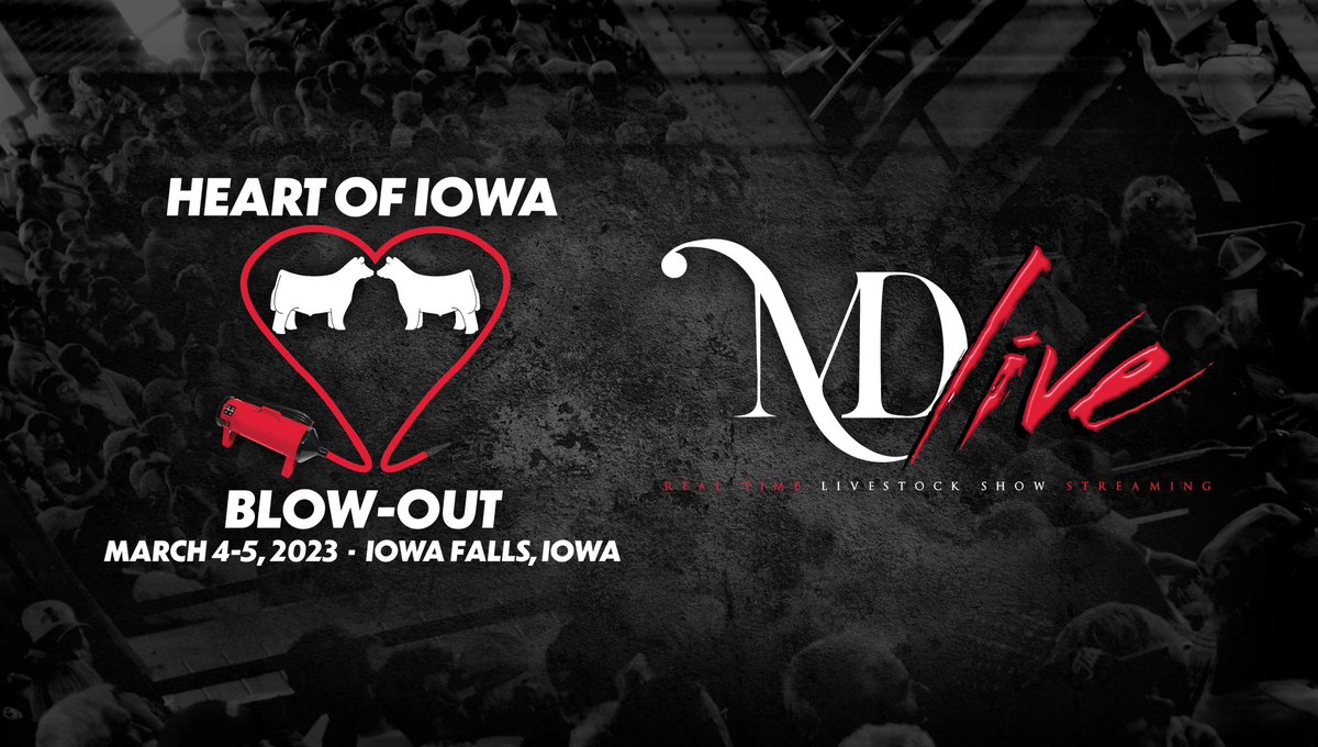 mittagdesign's tweet photo. Mittag Design Live is excited to bring you the 2023 Heart of Iowa Blow-Out! https://t.co/VAz340Qw87