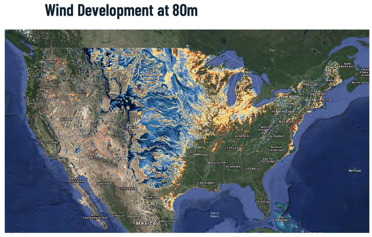 PaulJQuinlan's tweet photo. This a HUGE! 

Onsite spiral welding➡️wider base diameter➡️taller tower height➡️stronger wind➡️more energy➡️10x reduction in nationwide LCOE➡️3x development area 

Tall towers are the MOST overlooked aspect of #EnergyTransition.

👇Maps: Eric Smith, CEO Keystone Tower Systems https://t.co/KWY8TZHVkx