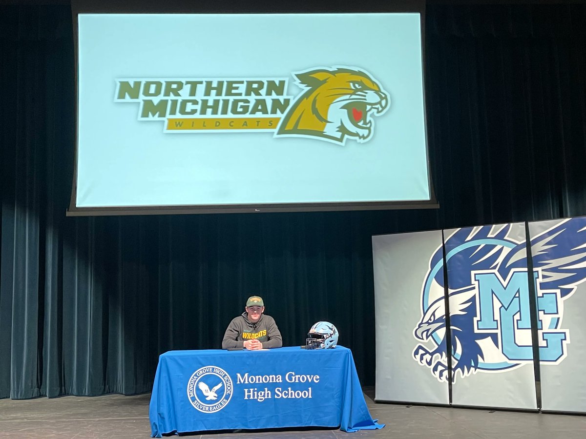 Congratulations to Cuinn Larsh on signing his letter of intent to play football at Nothern Michigan University!