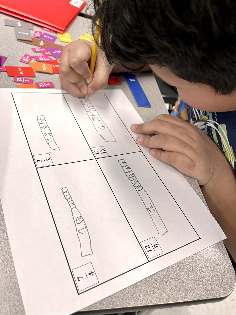 smmsiu's tweet photo. 4th graders had a WHOLE lot of fun exploring improper fractions and mixed numbers today! 🧠💡#westgatepwcs #fractions #4thgrade @westgatepwcs https://t.co/Kk6CARJZ3r