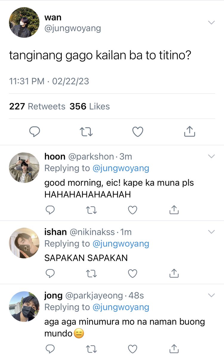 wordburns's tweet photo. say yes. — sunwon au.

fame? awards? wealth? nothing really matters. for ssc president kim sunoo only has one important goal to achieve in life: to make their university school paper’s eic, yang jungwon, believes that he is totally head over heels for him. https://t.co/Ka0iH5CdUb
