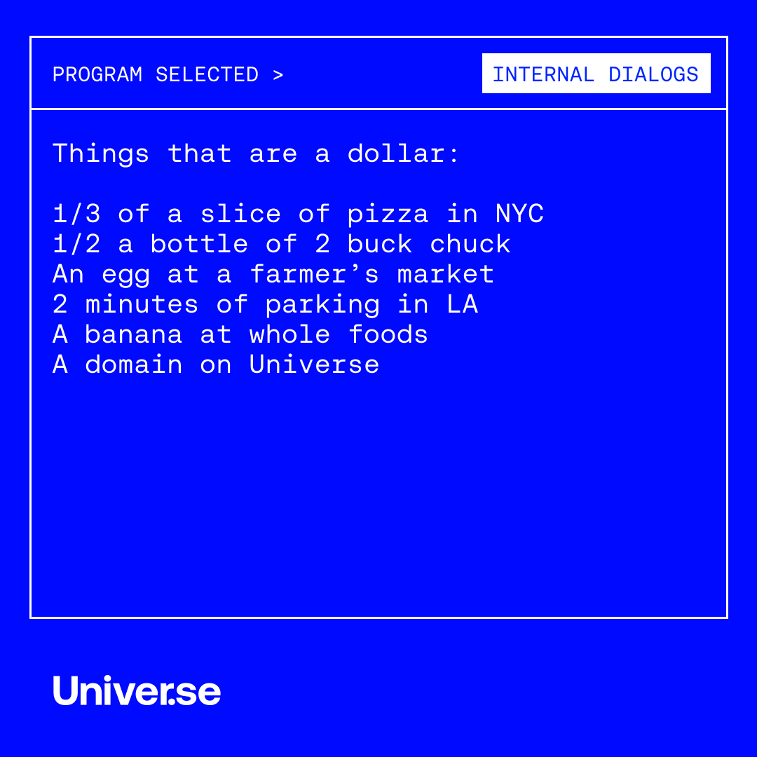 onuniverse's tweet photo. We did some research and found that Domain+ is one of the last great deals on earth. https://t.co/rfKLf8Fqbn