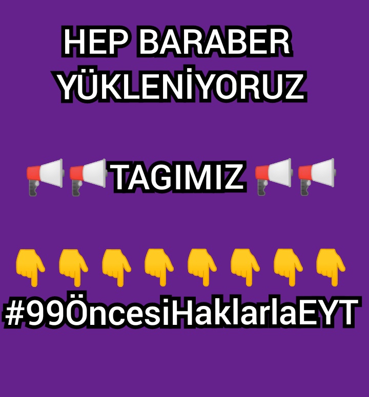 zgrkotan2's tweet photo. Talebimiz çok net #99ÖncesiHaklarlaEYT geride hiç bir arkadaşım kalmayacak https://t.co/oEFobWFOoz