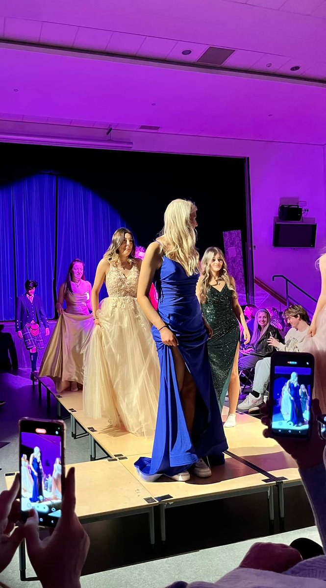 JoMatheson2's tweet photo. Huge thanks to local businesses Envy, JH Kilt Hire and Sparkle Dance floors for their support for our Prom Fashion Show. Pupils provided lighting, sound, models, and backstage crew #community https://t.co/226lDxROwl