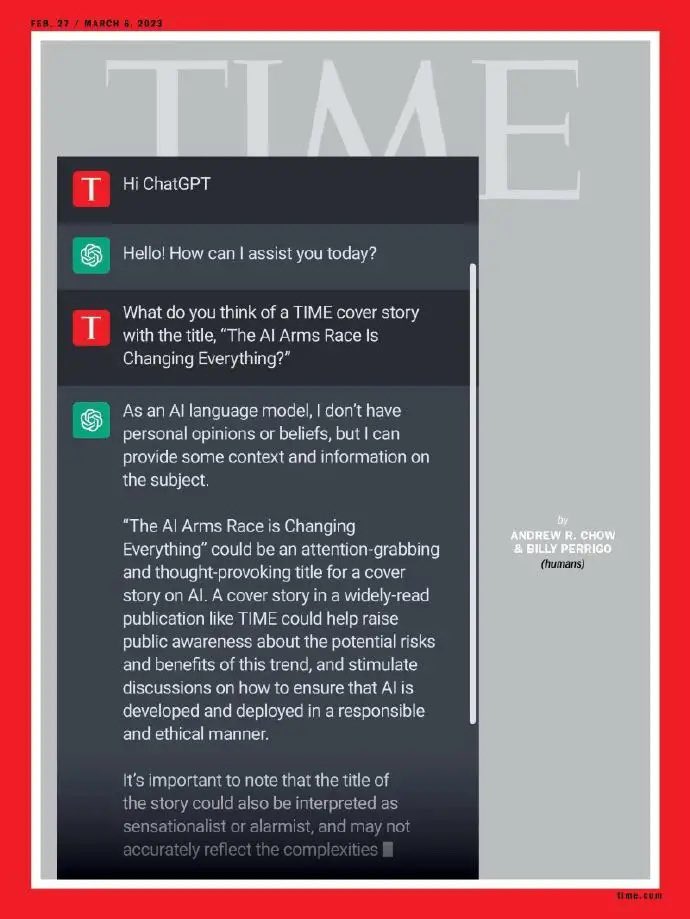 Love the last paragraph composed by #ChatGPT #TimeMagazineCover