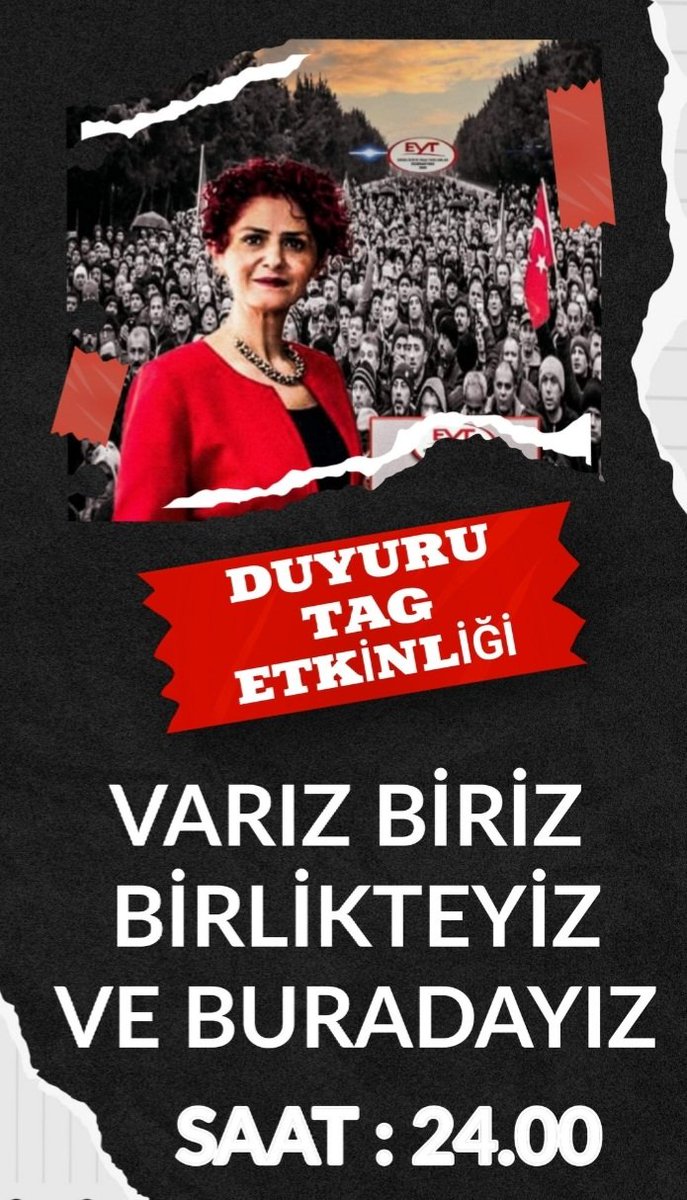 mayener1's tweet photo. DİKKAT ‼️‼️‼️
1.000.000 hedefli yeni tagımız geldi. Görmedim, duymadım, yan geldi, çamura battı, dağa kaçtı bahanelerini kabul etmiyorum. Bu tag 1.000.000’u GE ÇE CEK. 
💥💥@gonulborann
@EytSydDer
@Akparti
@TBMMGenelKurulu
@TBMMresmi
#99ÖncesiHaklarlaEYT https://t.co/SfPOQ2TGQq