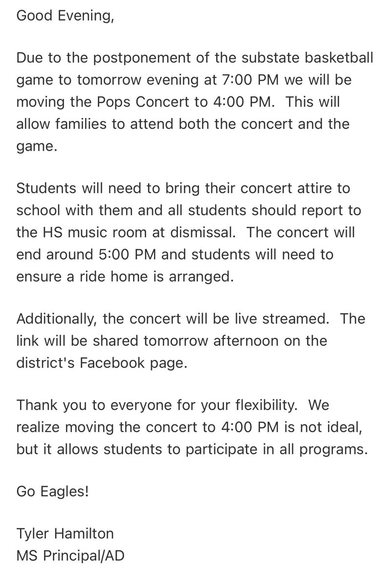 ❗️Update for pops concert❗️