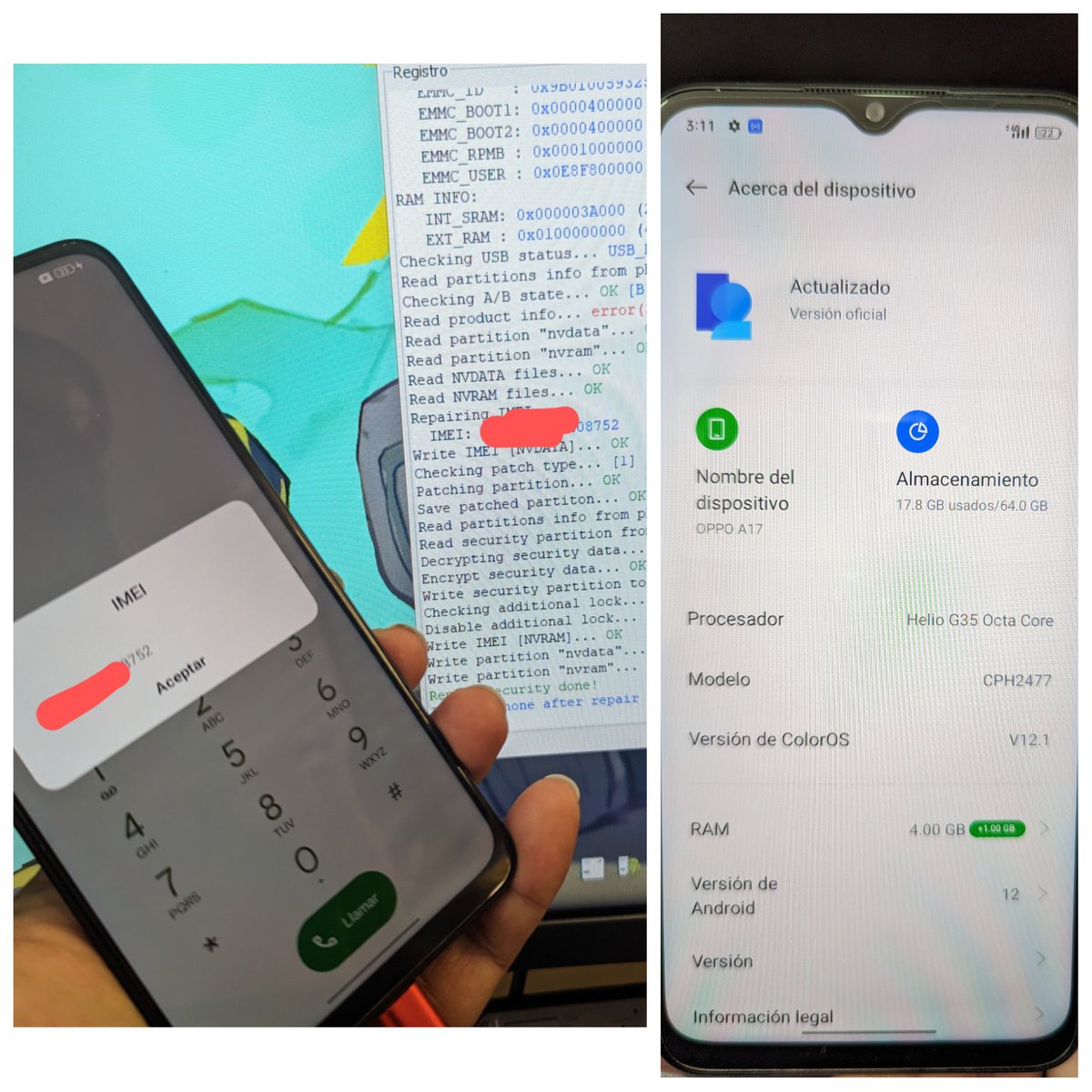 ZeroYugi's tweet photo. Oppo a17 done ✅  #pandorabox https://t.co/0opNx1N3Wf