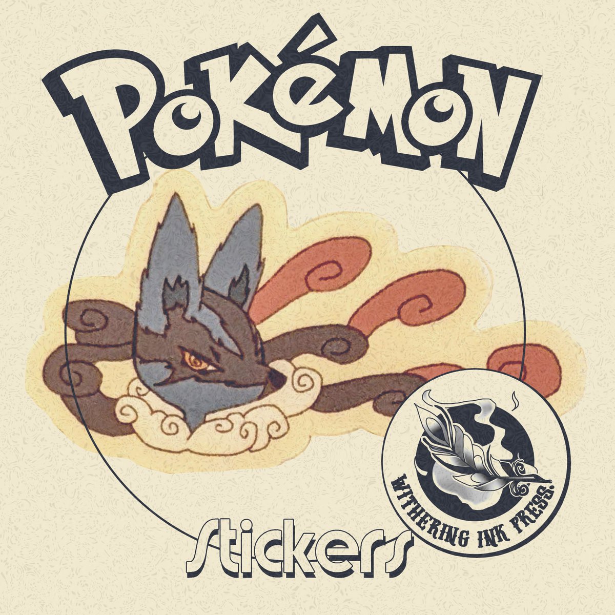 WitheringInk's tweet photo. My #vintage #pokemon sticker sheet inspired by old japanese woodblock prints. Featuring: #Toxel #Toxtricity #Garchomp #Lucario #Luxaray #Decidueye #Charizard #Typhlosion #Samurott #Greninja.  
---
On my Etsy: https://t.co/ur9ZxyBaWA  
--- https://t.co/FbMxcg71K6