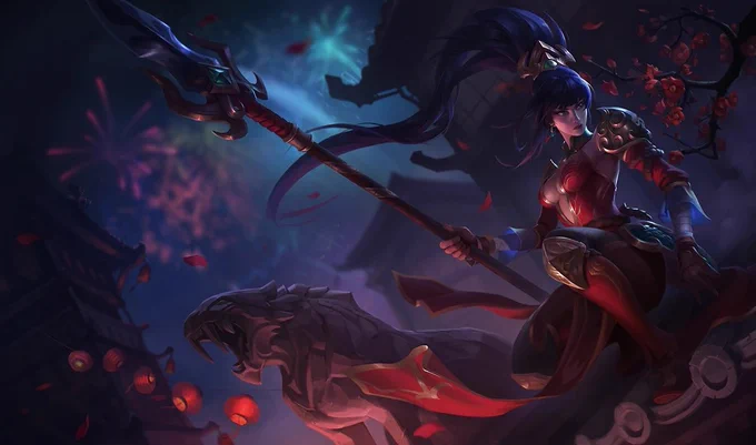 New Warring Kingdoms Nidalee  Of the legends surrounding Nidalee, it is difficult to know what is true and what is mere myth. Some within the Warring Kingdoms say she fights with the wild ferocity of a white tiger, that the tiger's spirit dwells within her heart. 1/2 