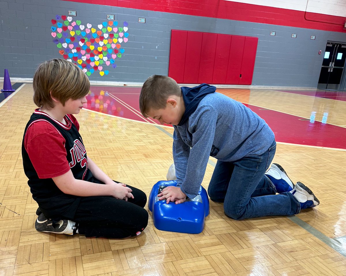 5th graders are learning Hands Only CPR this week in PE class! <a href="/McFadden_School/">McFadden School of Excellence</a>
