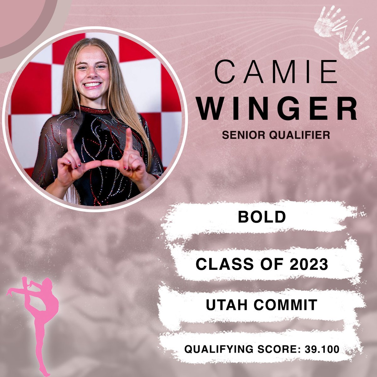 chalkwarrior's tweet photo. Camie Winger (Sr - Bold)
💗Years as a Level 10: 7th Year
💗Age: 17
💗Qualifying Invitational: Long Beach Open
💗AA Season High: 39.1
💗Major Achievements: '22 Level 10 Nationals FX Silver &amp; DP Team; 2022 Level 10 Region 1 UB, BB &amp; AA Champion; 2021 Level 10 Nationals UB Silver https://t.co/cdRPGvCnWI