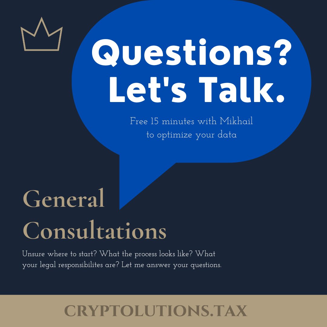 CryptolutionsTx's tweet image. the US tax deadline is just under 8 weeks away, if you need help reach out soon! 
#cryptotaxhelp #cryptotax #cryptolutions #cryptotaxes #crypto #cryptocurrency #investments #taxcompliance