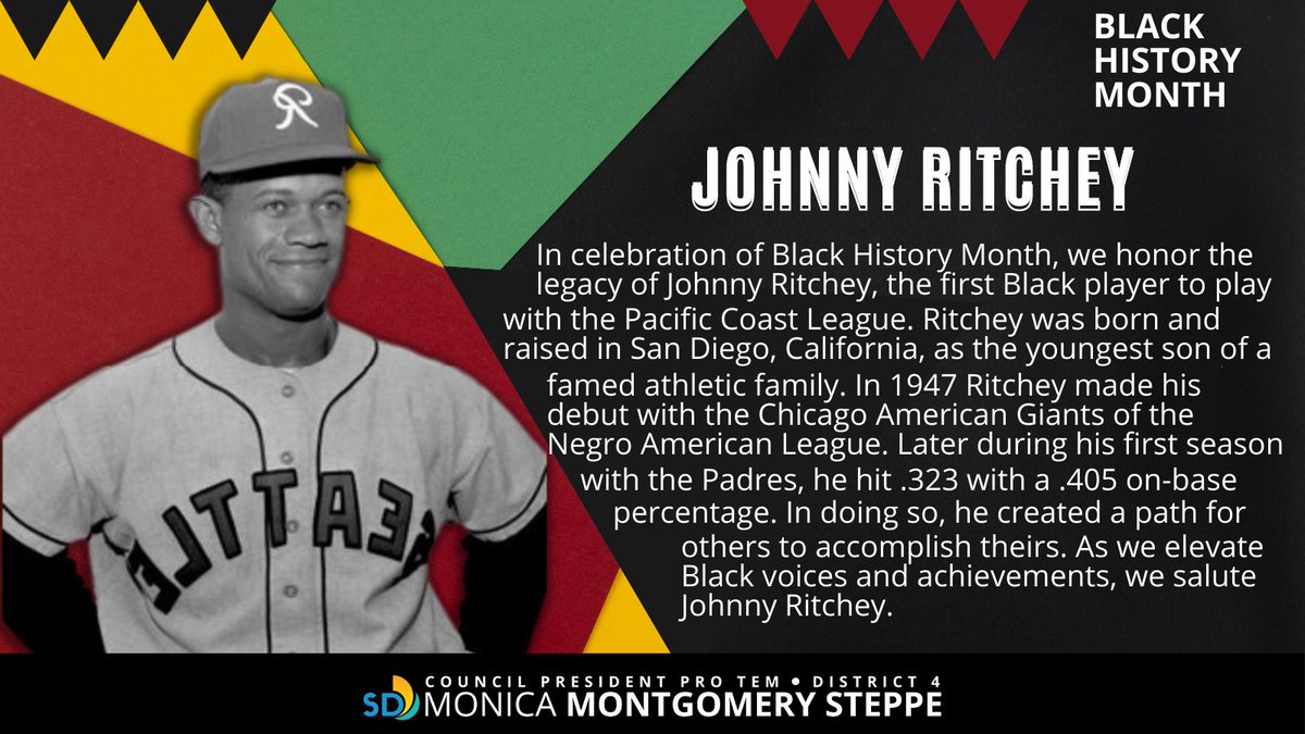 CD4Monica's tweet photo. In celebration of Black History Month, we honor the legacy of Johnny Ritchey, the first Black player to perform in the Pacific Coast League.
#JohnnyBaseball #BlackHistoryMonth #HeroOfTheDay https://t.co/vjwBc22RDV