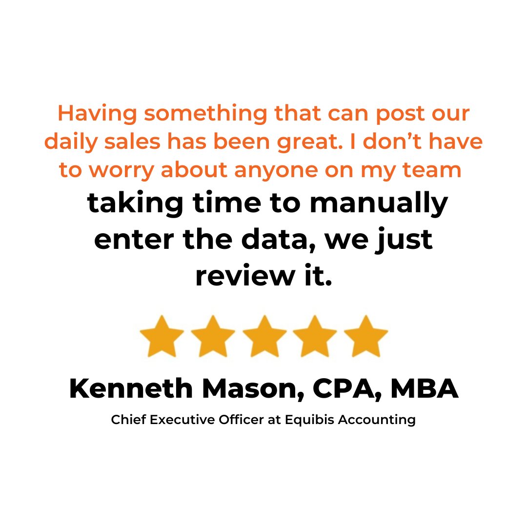 No one enjoys manual data entry!

Our goal is to seamlessly integrate with more sales channels and payment platforms to eliminate manual data entry for accountants and bookkeepers.

Thanks for the review! Glad we can help Equibis Accounting!

#accountingautomation #accountingtech