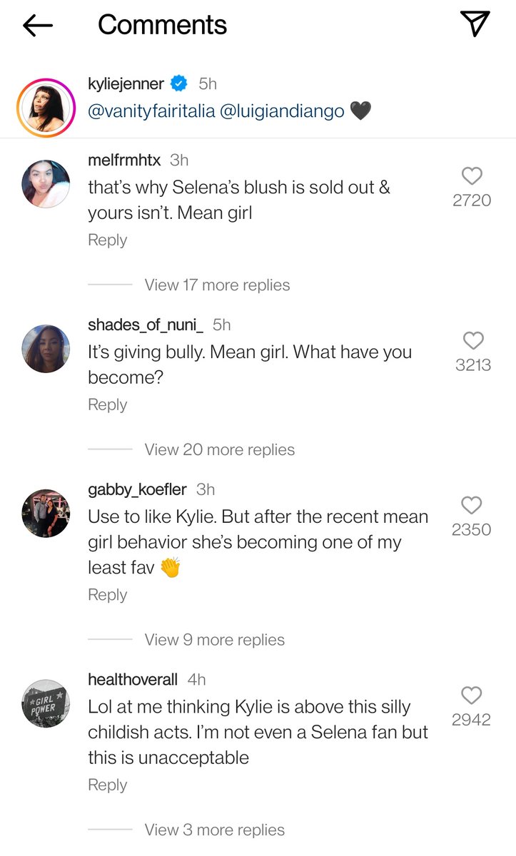 Bebecitaaa69's tweet photo. So glad people are calling out Kylie Jenner for being a bitch and a bully. The way that her and Hailey Bieber are trying to bully Selena Gomez is weird AF. https://t.co/wUYg1Bmwo6
