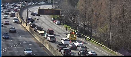 **UPDATE** TEMPORARY RED ALERT West ATL: I-20/wb at Lowery (Exit 55), crash in three right lanes but all lanes held to clear. Jam also affecting I-75/85 both ways. Take MLK or Hollowell. #ATLtraffic