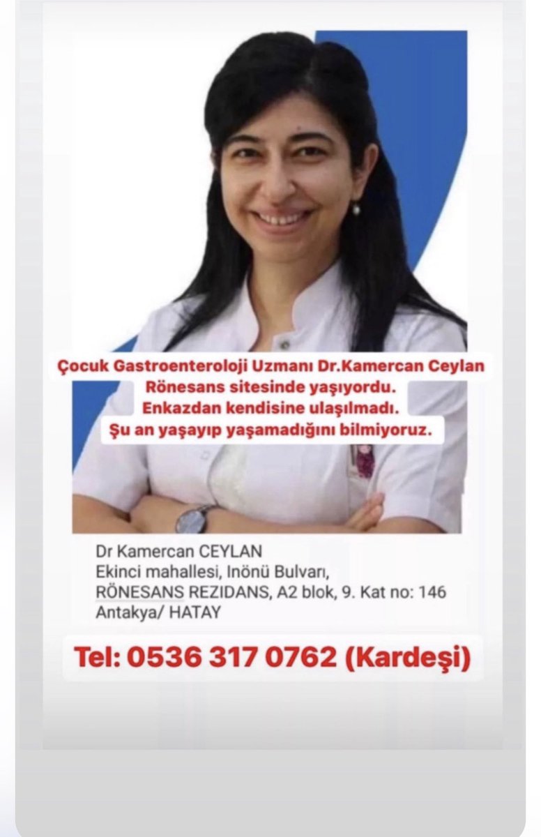 aytacakdag's tweet photo. Çok kıymetli meslektaşımız ve arkadaşımız Dr.Kamercan CEYLAN’a halen ulaşılamadı.Lütfen mesajı retweet yapalım… https://t.co/Sclxoi8xaQ