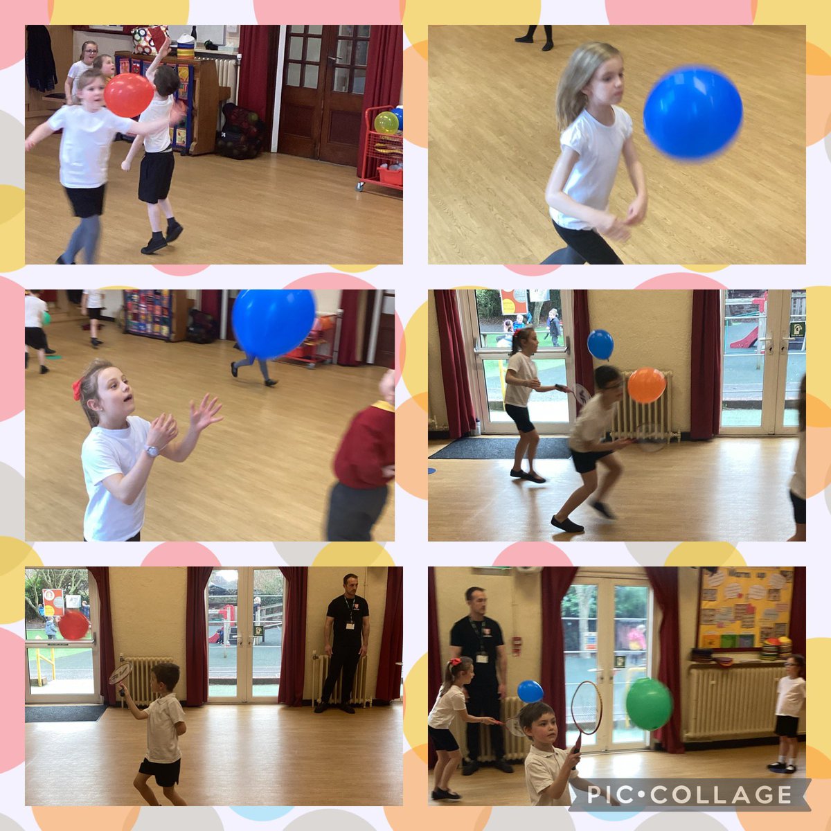 FRISroom13's tweet photo. Using our first badminton session to learn about the forehand and backhand shot. We need to move our feet a lot and make sure weโre holding the racquet correctly to have control over the shot. ๐ธ๐#frispe https://t.co/H9ka6jF6Pr