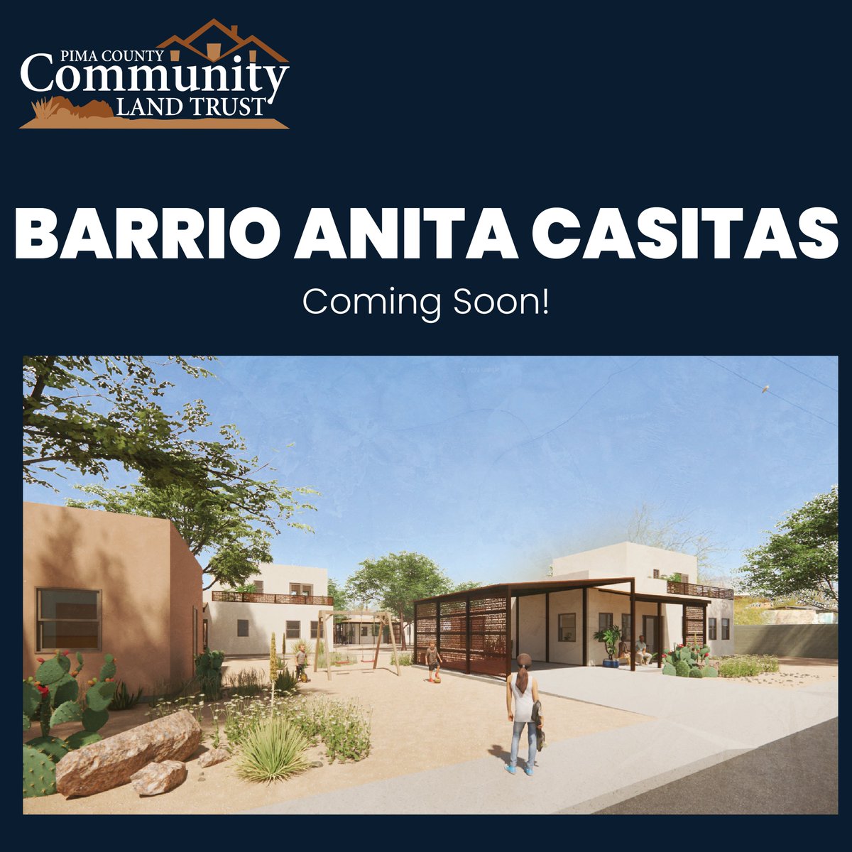 pimacountyCLT's tweet photo. We are excited to announce our newest home development project, Barrio Anita Casitas! Preserving the cultural history of Barrio Anita will indefinitely continue the multi-generational tradition of the neighborhood! For more info about the project visit: https://t.co/kHCQFSiEeE https://t.co/hdozntNfKy
