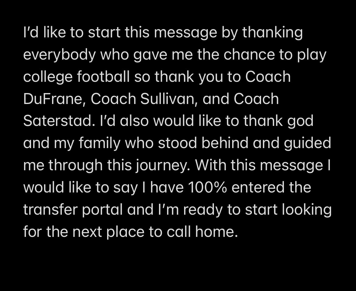11Brockphillips's tweet photo. I’m deciding to enter the portal with 3 years of NCAA eligibility. https://t.co/HpRaKq3jED @QBManuch https://t.co/H5SPm7fn08