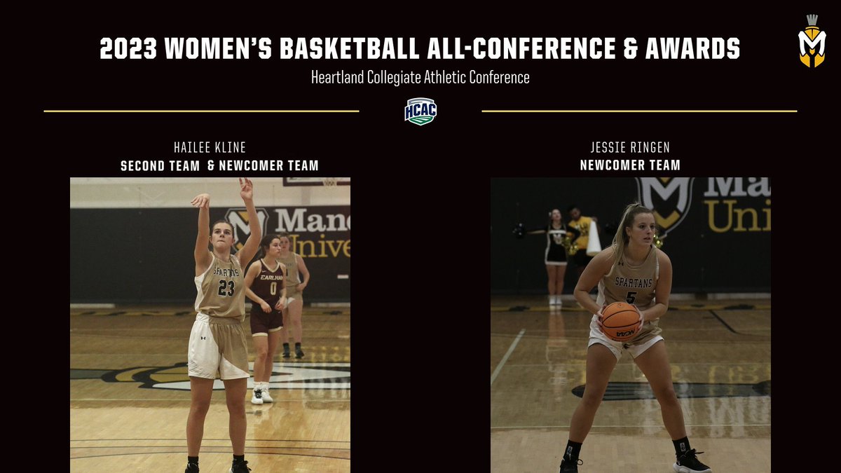 WBB: Congratulations to Hailee Kline &amp; Jessie Ringen for being named to the 2023 All-HCAC Teams! Kline earns 2nd-team &amp; Newcomer Team honors, with Ringen also being named to the Newcomer team.  

Full release: bit.ly/3xJt9pp

#MUSpartans | #SpartanPride