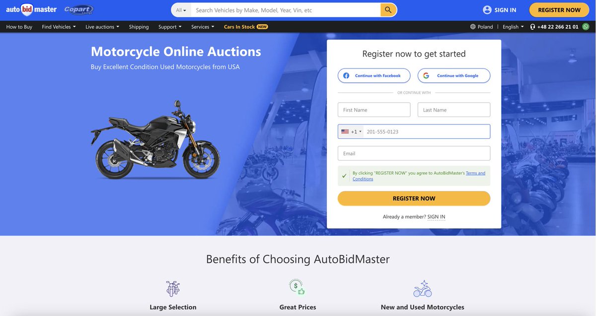 imyintersite's tweet image. Motorcycle Online Auctions autobidmaster.com/en/new-and-use… 
#AutoBidMaster #Motorcycle #Motorcycle_Online_Auctions