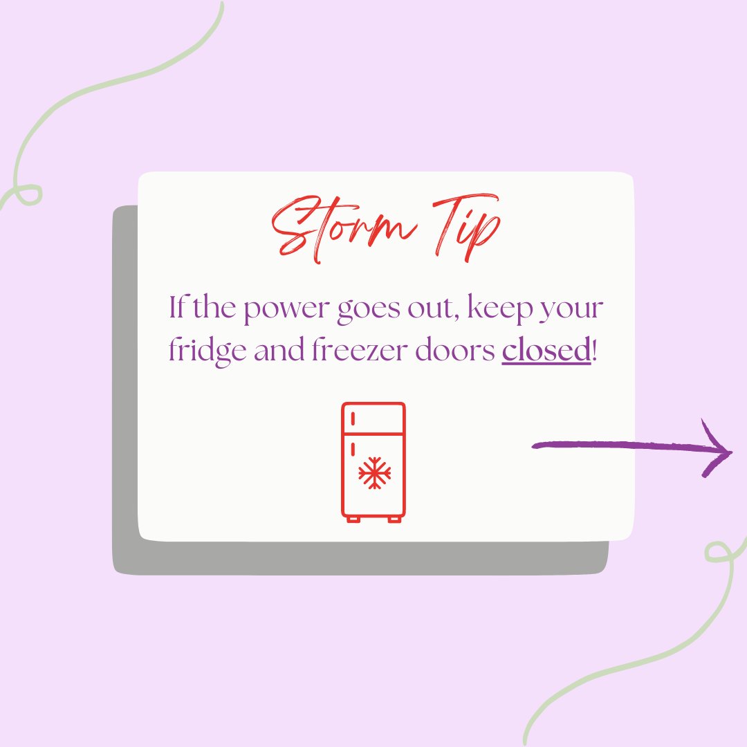 RedCrossWIC's tweet photo. More #WinterWeather headed our way! πͺοΈ
#Storms can lead to #PowerOutages. β You want to keep the food in your fridge or freezer βοΈ safe for you and your family.
#StormTip: If the power goes out, keep your fridge and freezer doors closed! https://t.co/9OVkeYWjNv
