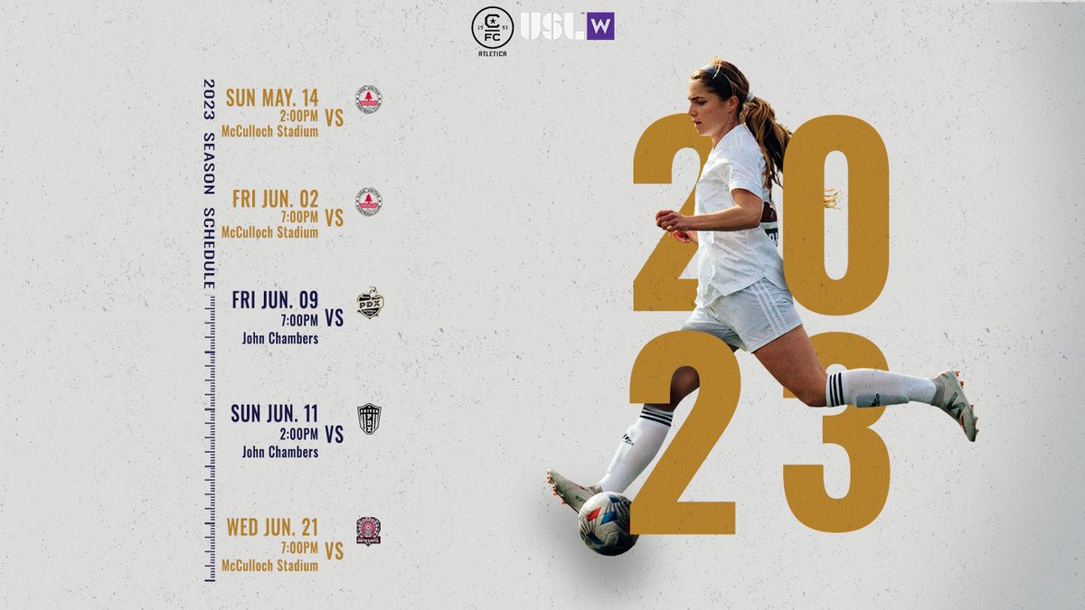 Your summer schedule is set ✔️

We’re excited to announce the home schedule for our inaugural <a href="/uslwleague/">USL W League</a> season!

Mark you calendars, save the dates, and get your Season Tickets now via the link in our bio.

#FortheW #PlayforHer #cfcatletica #somoscfc