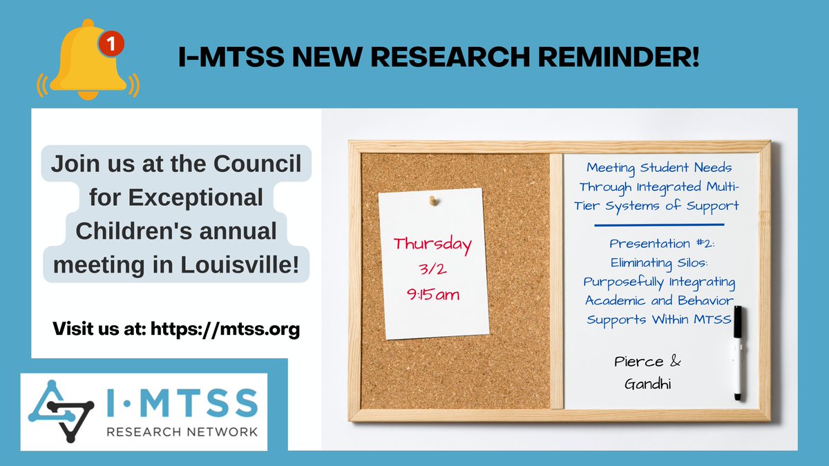 MTSSResearchNet's tweet photo. Watch out for these IMTSS Research Network scholar presentations at #cec2023 first thing Thursday morning! https://t.co/DLz1lFAYIs