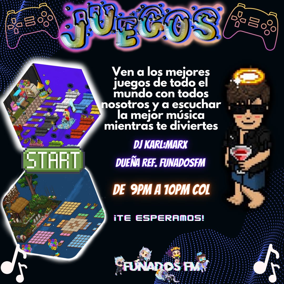 RadioFunadosFm's tweet photo. FunadosFm te invita a Sintonizar a nuestro gran DJ @patohabbo en el día de juegos de 9:00 a 10:00 pm col 🇨🇴💕 
Te esperamos ven a ganar muchos premios !! 👌
https://t.co/hUgsaHdYh5 💕👌 https://t.co/yvJfkerROa
