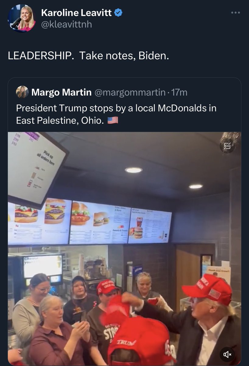 RonFilipkowski's tweet photo. Not paper towels. This time tossing MAGA hats in a McDonalds. 

Leadership. https://t.co/YHc5ziDnJK