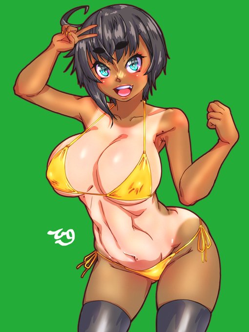 しばらくぶりに塗りました。
やっぱ疲れた時はビキニに限るなァ～!
#九嶺蓮歌 