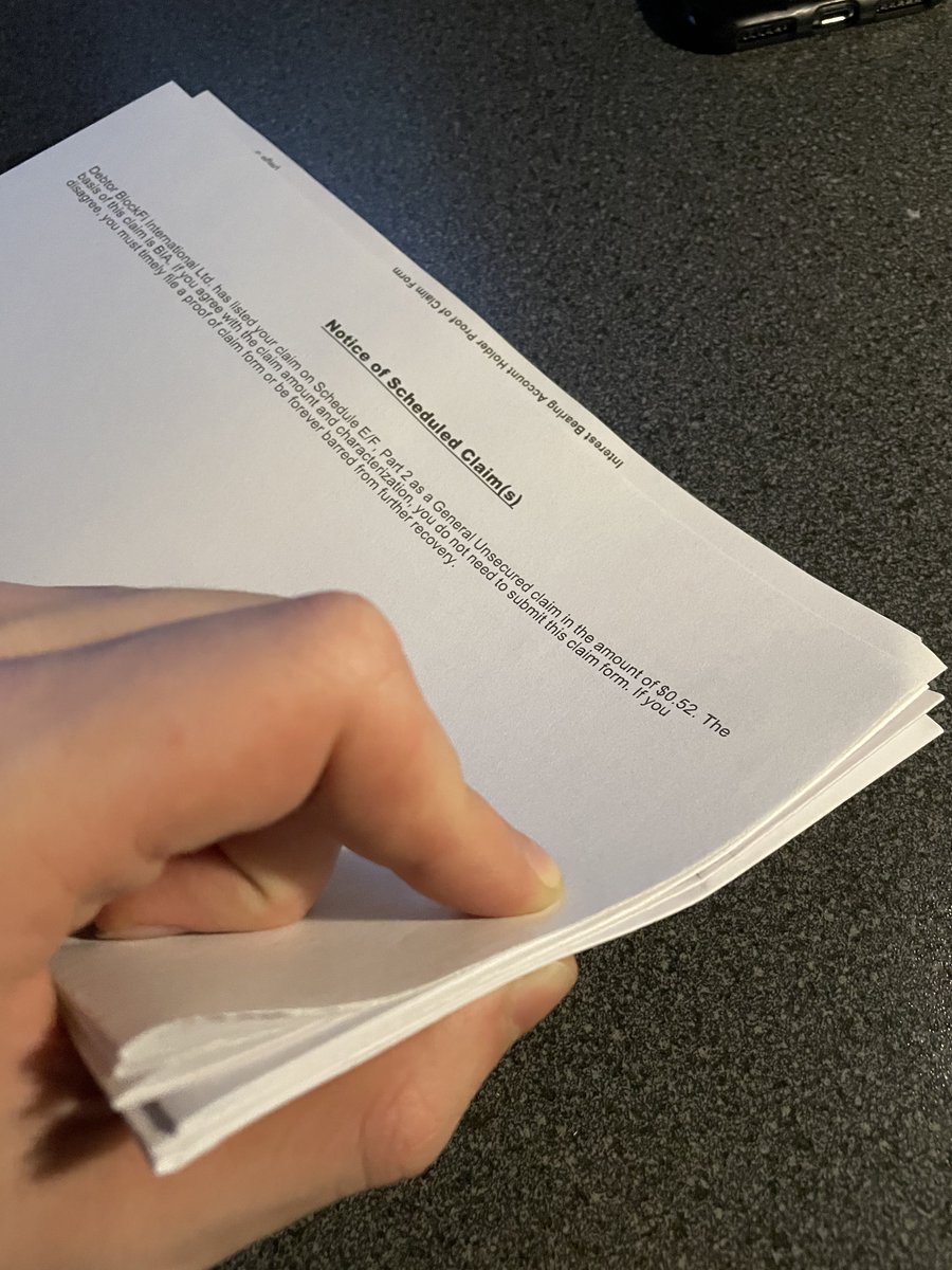 .<a href="/BlockFi/">BlockFi</a>  sent all this paperwork across the world for me to get my $0.52 back