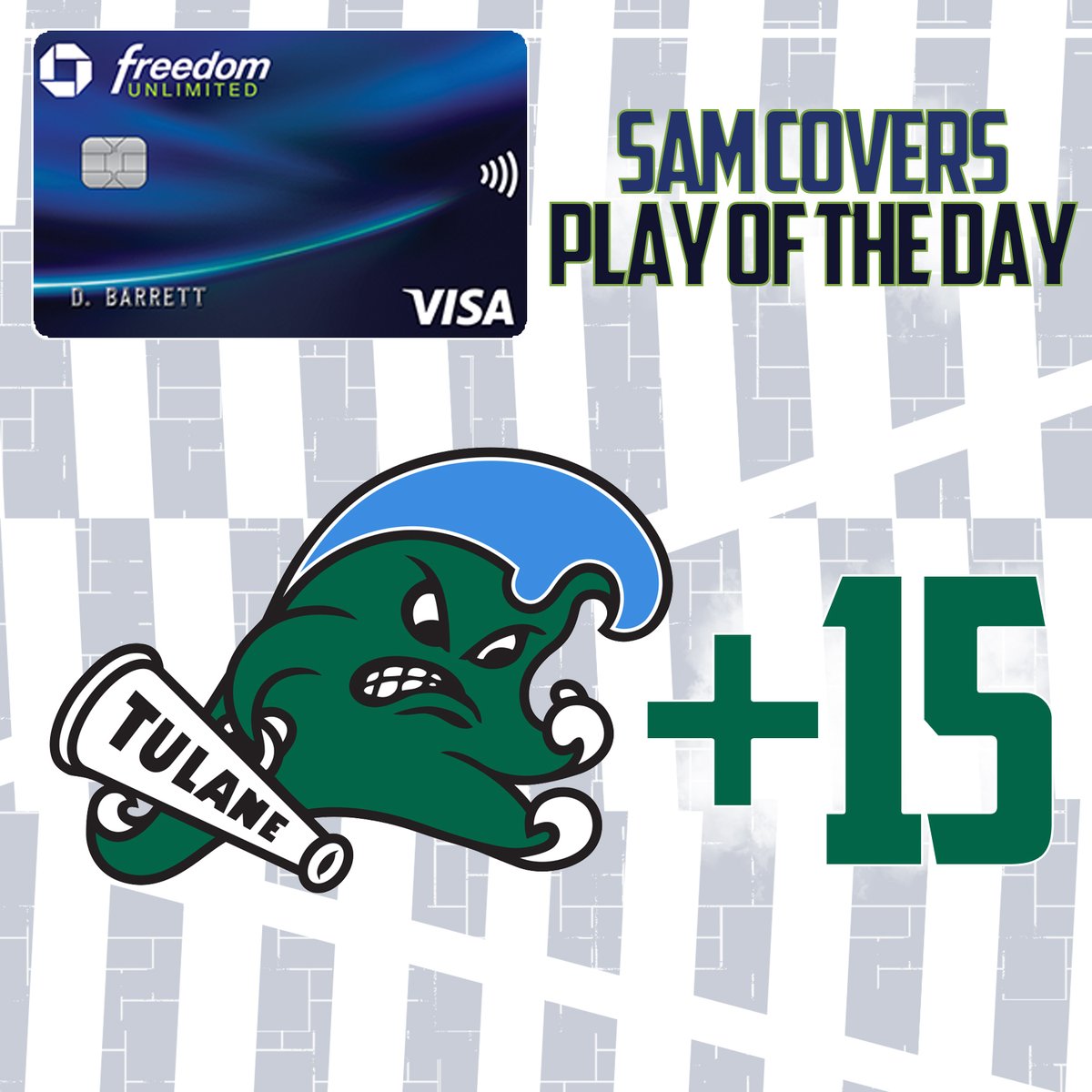 💳FREEDOM UNLIMITED POD💳
 
TULANE +15 (3u) -110⭐️

Get a $200 cash-back bonus upon approval by clicking the link in my bio!

RIDING WITH THE GREEN WAVE HARD TONIGHT🌊

#GamblingTwitter