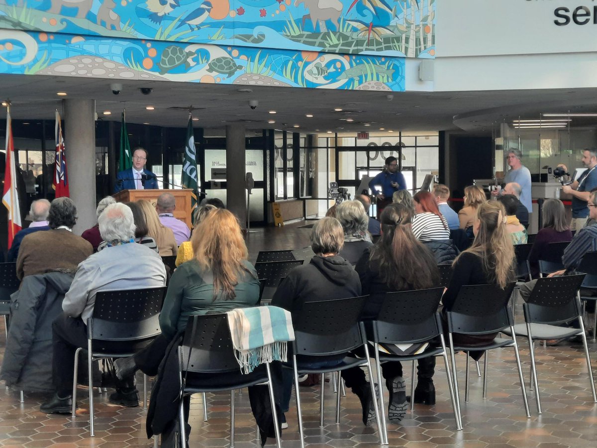 We were excited to hear Mayor Lefebvre's announcement of creating an executive level position in Greater Sudbury to lead the community in environmental efforts!

That and much more was discussed at the the Mayor's 100 Days in Office celebration at Tom Davies Square.