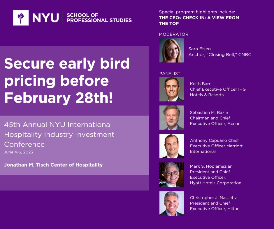 NYU Hospitality Conference (NYUIHIIC) / Twitter
