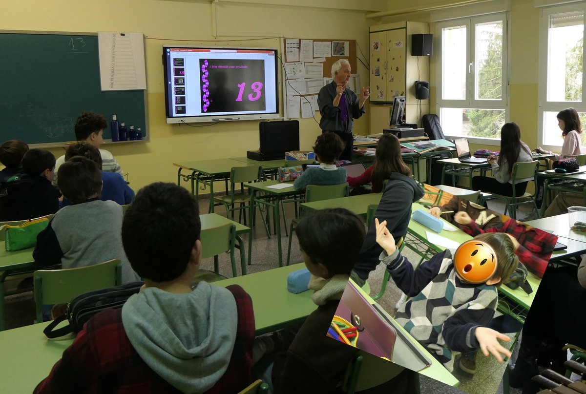 ceip_fcovitoria's tweet photo. Gracias a Antonio Arroyo @socylemBurgos hemos disfrutado de un ratito de mate-magia con el alumnado del taller "otra forma de pensar" del @ceip_fcovitoria #PAAR
SE nos ha quedado cara de asombro y ganas de seguir investigando la magia de los números
Muchas graciasssss!
#STEAM https://t.co/pZTnPLbeTa