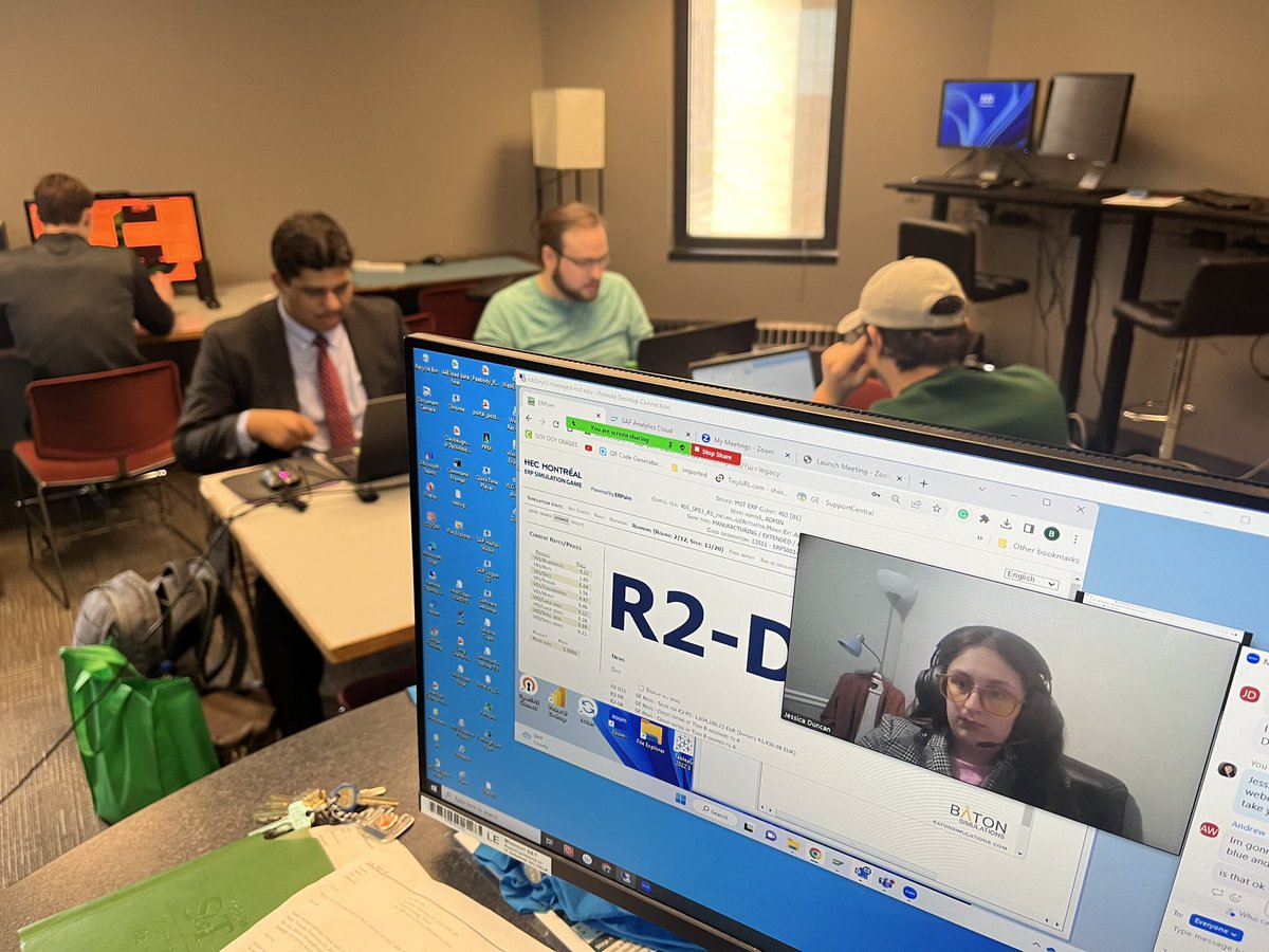 Center4ERP's tweet photo. Our distance #MBA student Jessica is leading her team running an #SAP #S4HANA #ERP system to complete virtually @MissouriSandT #KummerCollege @SAPNextGen @SAPHigherEd @sap4good https://t.co/o08cQcRQ7i